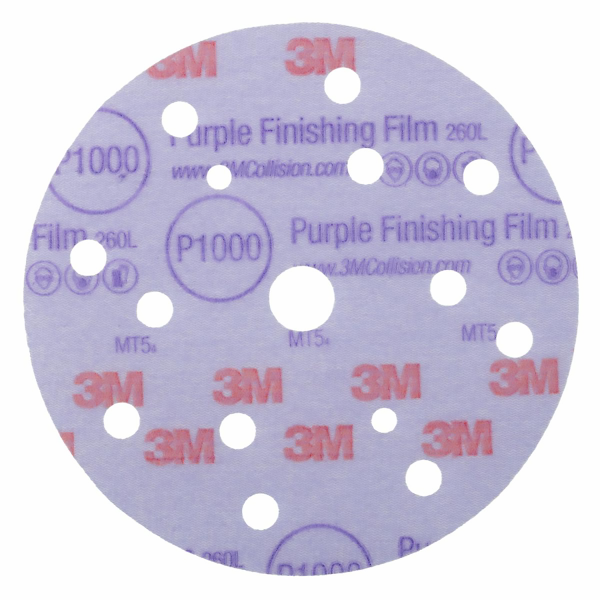Hookit™ Purple Schleifscheibe 260L+ / 15fach gelocht P1000