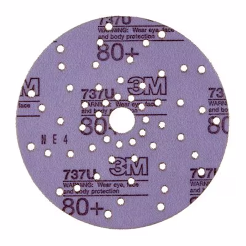 Cubitron™ II Hookit™ Purple+ Premium Schleifscheiben Multihole 737U Rückseite
