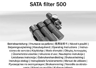 Die Betriebsanleitung für die SATA 500er filter Serie als PDF-Datei zum herunterladen und ausdruckenn