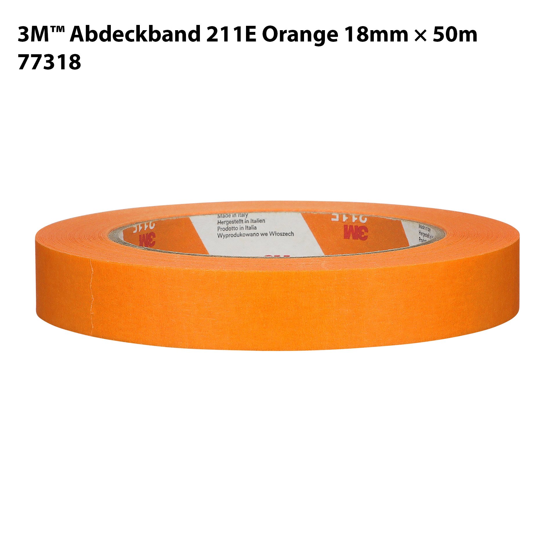 3M™ Automotive Abdeckband 211E Orange  18 mm × 50 m